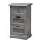 Baxton Studio Sheldon Modern and Contemporary Vintage Grey Finished Wood and Synthetic Rattan 3-Drawer Nightstand 190-11951-ZORO - alternate 9